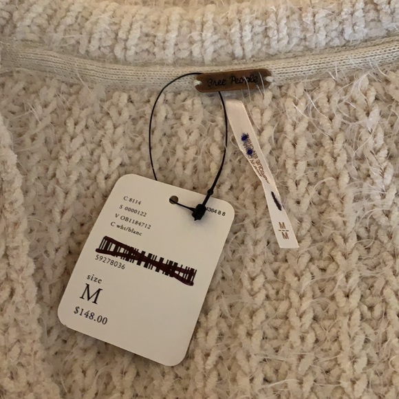 Free People Fuzzy V-Neck Sweater - Picture 10 of 14